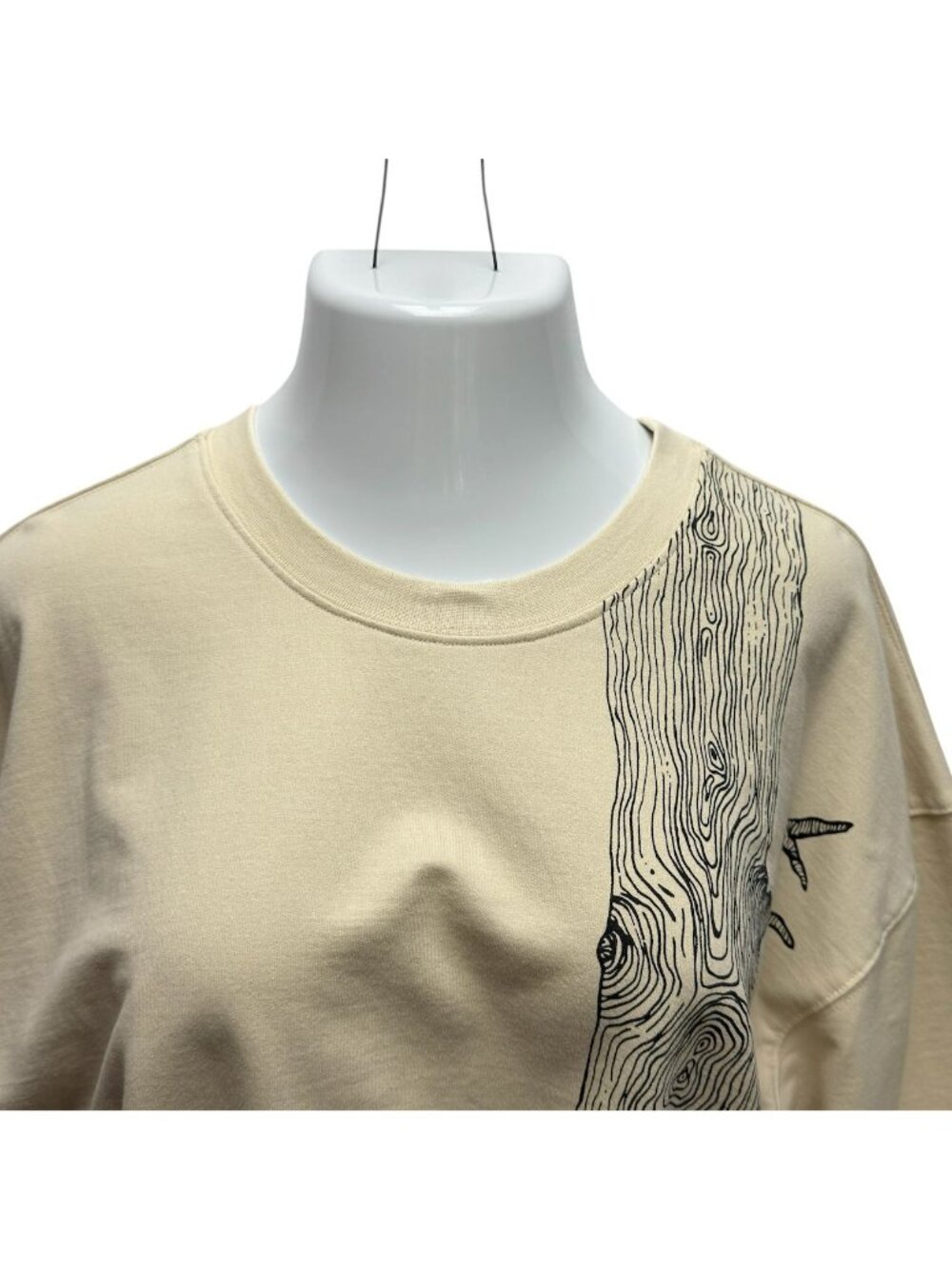 90s Catalog Favorites Womens 1X Pullover Owl In A Tree Sweatshirt Top Ivory Brow - Picture 7 of 16